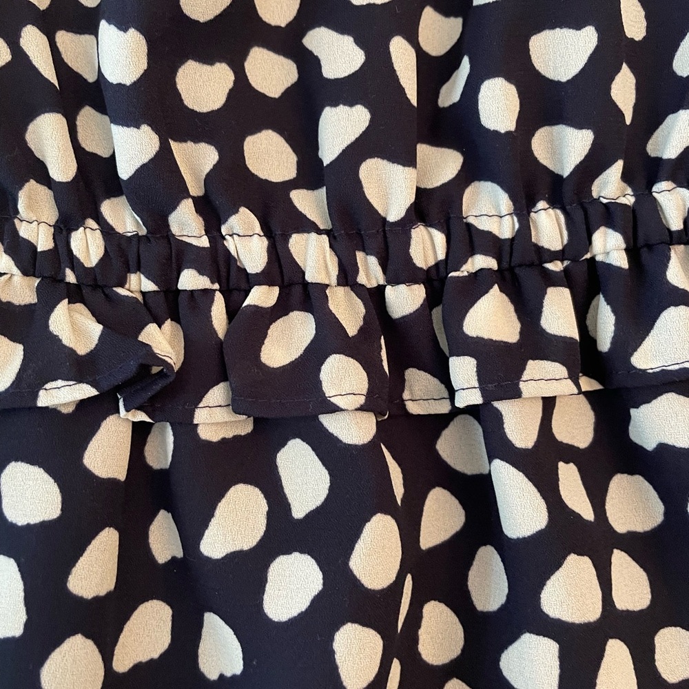 J.Crew Dress Navy & White Dotted Dress - Picture 4 of 5